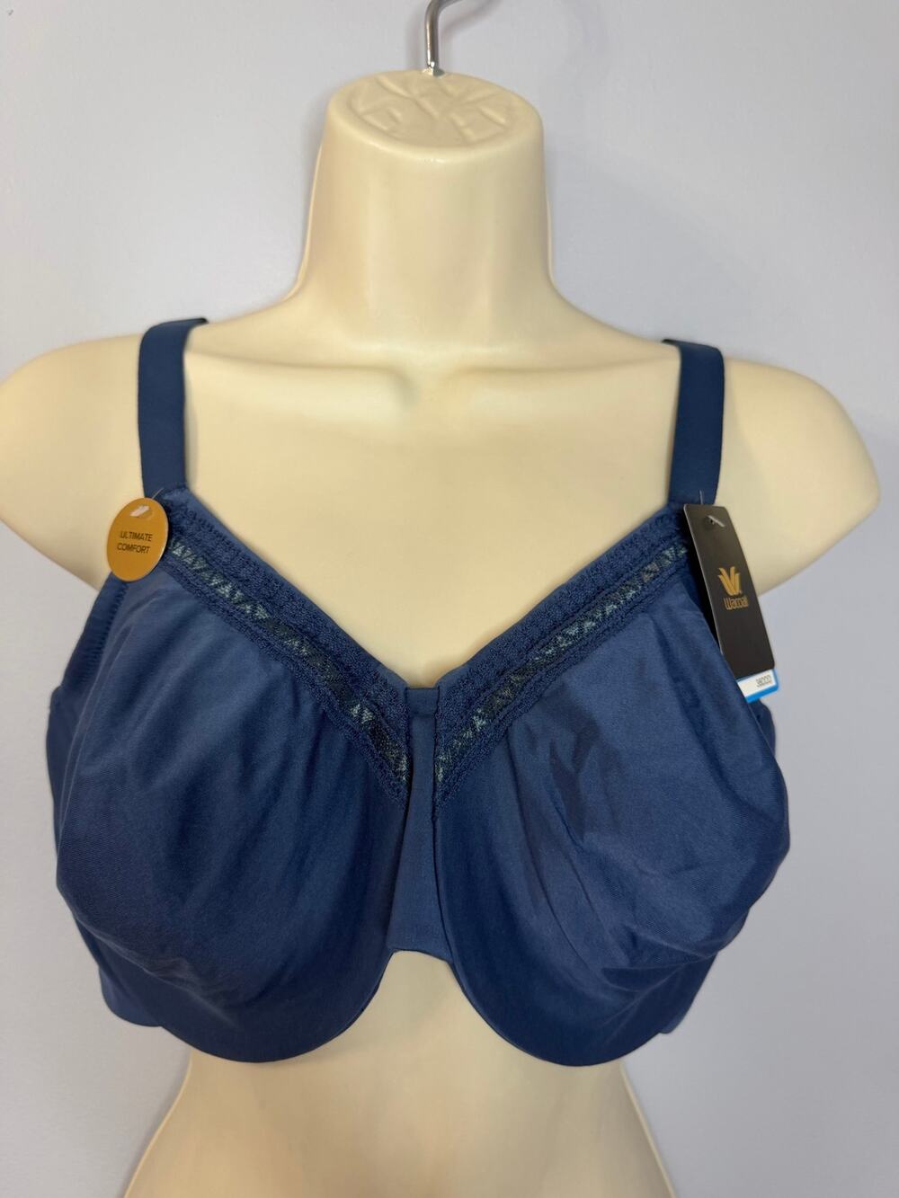 Wacoal Perfect Primer T-Shirt Bra Underwire Blue Sz 38DDD New